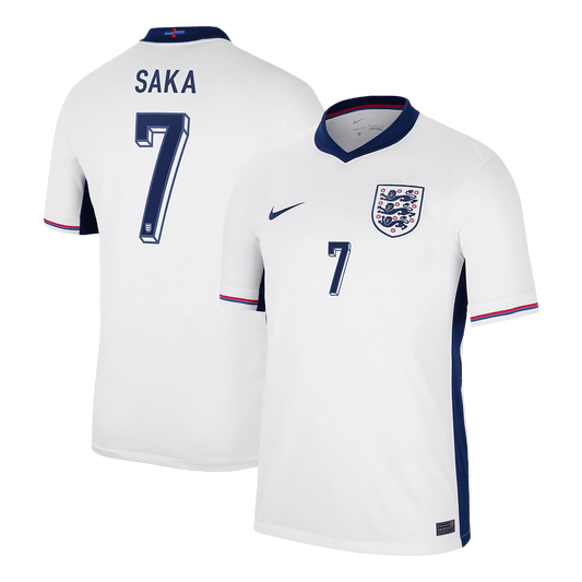 SAKA #7 England Home  Soccer Jersey Euro 2024 footmaillots.fr