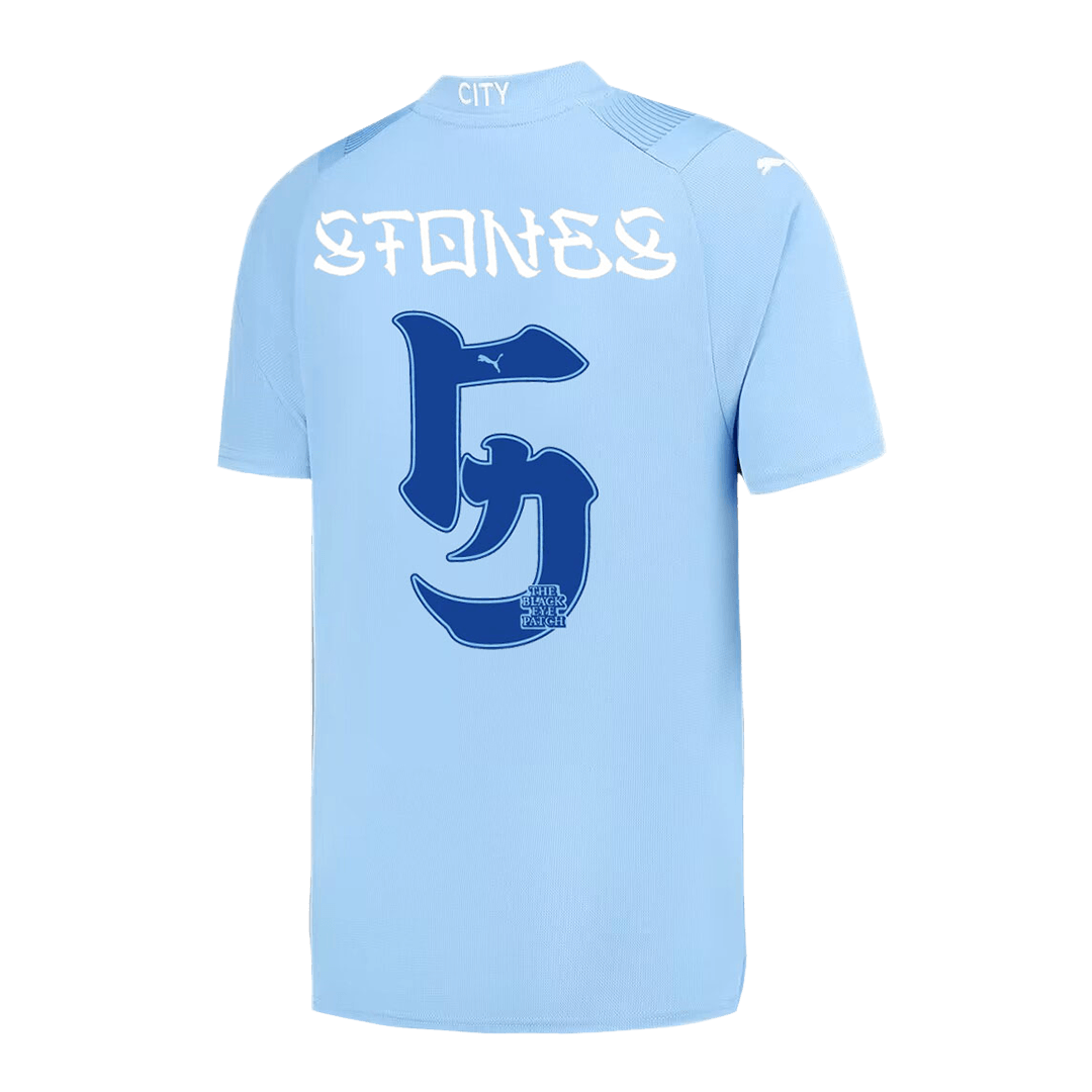 STONES #5 Manchester City Japanese Tour Printing Home  Soccer Jersey 2023/24 footmaillots.fr