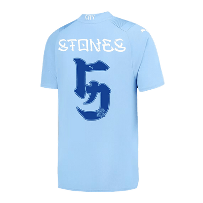 STONES #5 Manchester City Japanese Tour Printing Home  Soccer Jersey 2023/24 footmaillots.fr