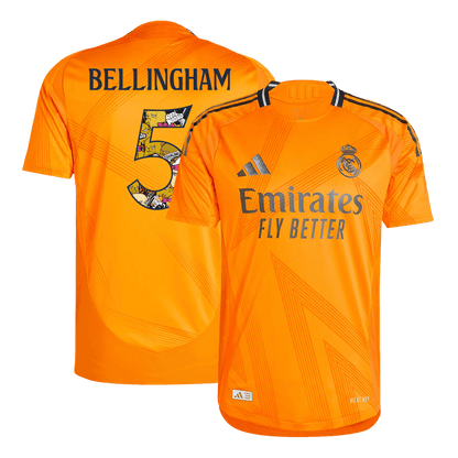 Player Version BELLINGHAM #5 Real Madrid Away  Soccer Jersey 2024/25 - Bear Champ Font footmaillots.fr