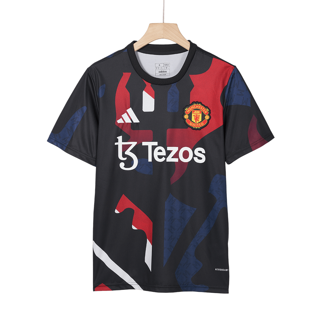 Manchester United Pre-Match  Soccer Jersey 2024/25 footmaillots.fr