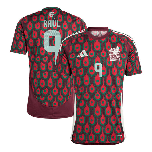 Men's Mexico RAUL #9 Home Soccer Jersey Copa América 2024 footmaillots.fr