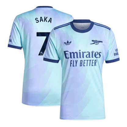 SAKA #7 Arsenal Third Away  Soccer Jersey 2024/25 footmaillots.fr