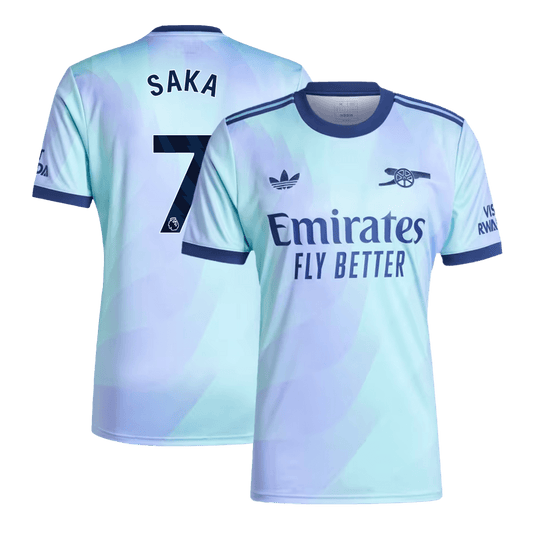 SAKA #7 Arsenal Third Away  Soccer Jersey 2024/25 footmaillots.fr
