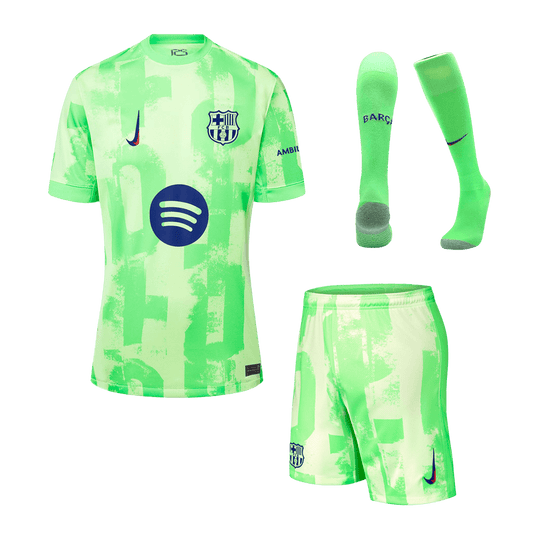 Barcelona Third Away  Soccer Jersey Kit(Jersey+Shorts+Socks) 2024/25- (Spotify Logo Without Text) footmaillots.fr
