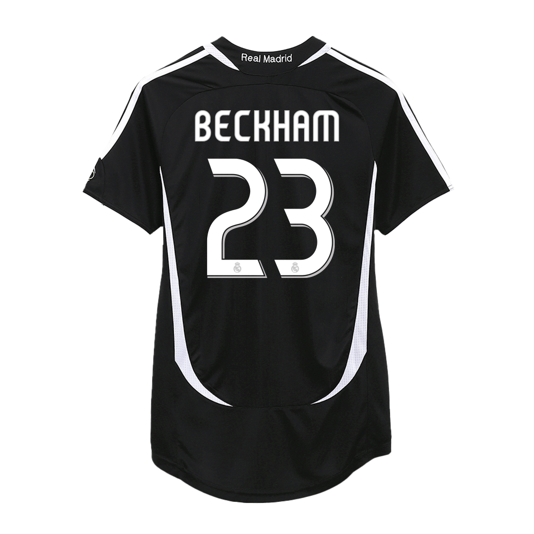 Retro BECKHAM #23 2006/07 Real Madrid Away  Soccer Jersey footmaillots.fr