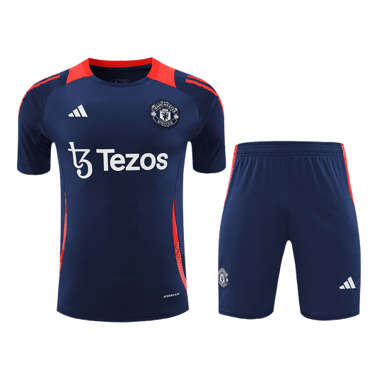 Manchester United Pre-Match  Soccer Jersey Kit(Jersey+Shorts) 2024/25 footmaillots.fr