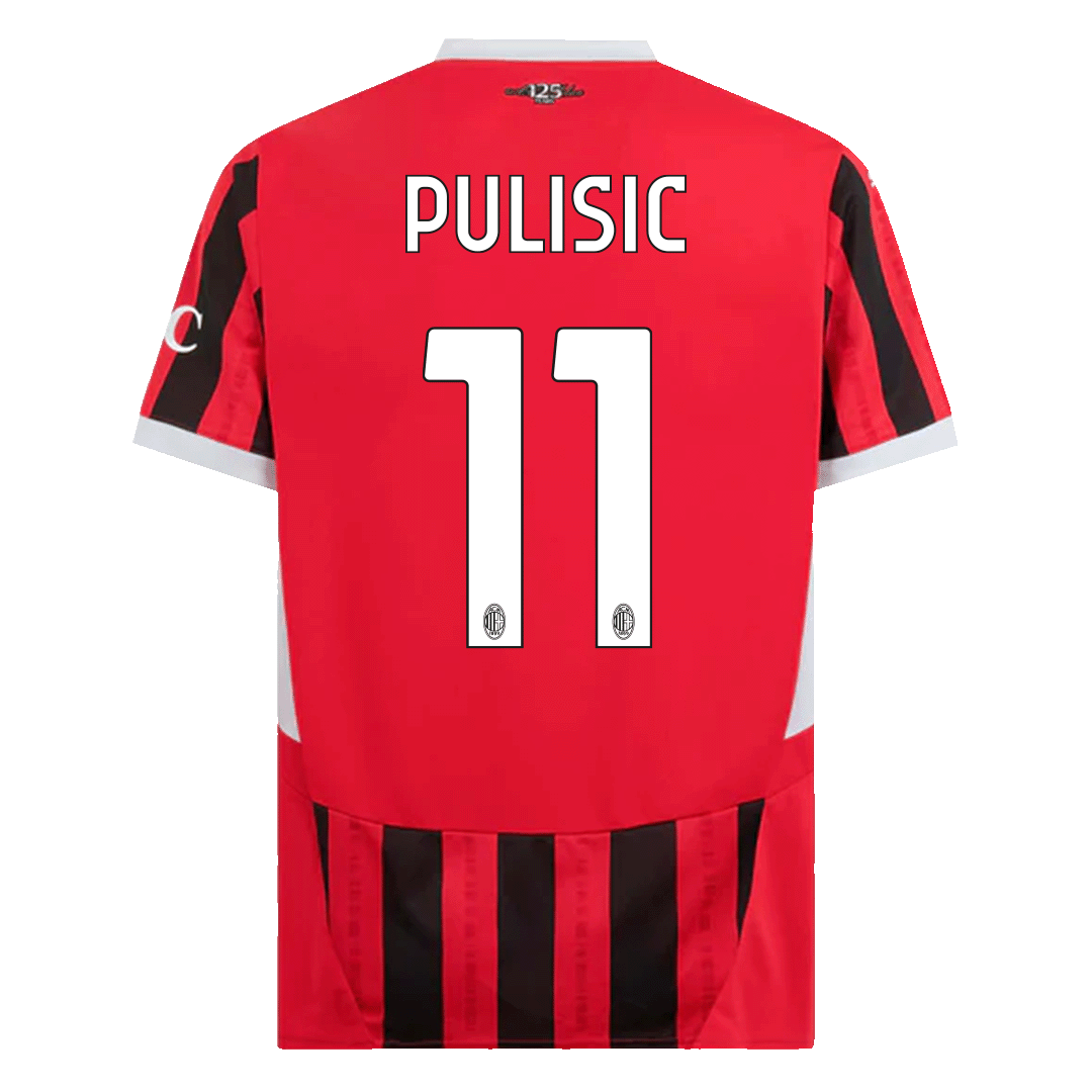 PULISIC #11 AC Milan Home  Soccer Jersey 2024/25 footmaillots.fr