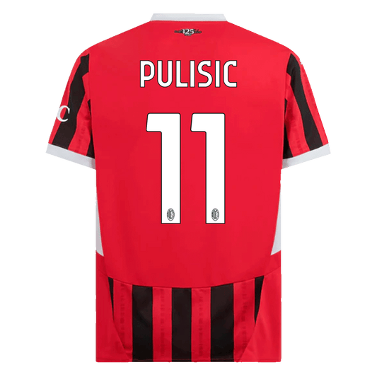 PULISIC #11 AC Milan Home  Soccer Jersey 2024/25 footmaillots.fr