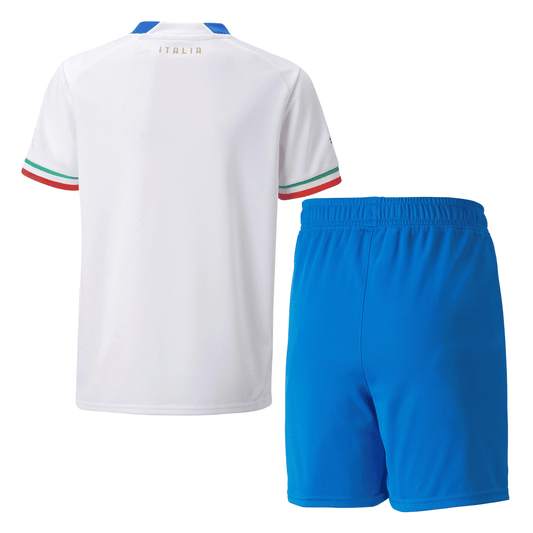 Kid's Italy Away  Soccer Jersey Kit(Jersey+Shorts) 2022 footmaillots.fr
