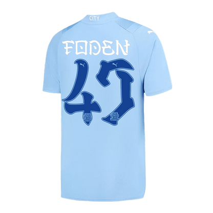 FODEN #47 Manchester City Japanese Tour Printing Home  Soccer Jersey 2023/24 footmaillots.fr