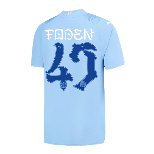 FODEN #47 Manchester City Japanese Tour Printing Home  Soccer Jersey 2023/24 footmaillots.fr
