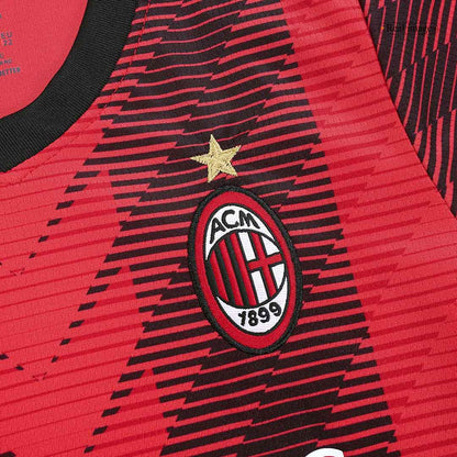 Kid's AC Milan Home  Soccer Jersey Kit(Jersey+Shorts) 2023/24 footmaillots.fr