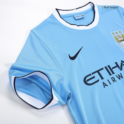 Retro 2013/14 Manchester City Home  Soccer Jersey footmaillots.fr