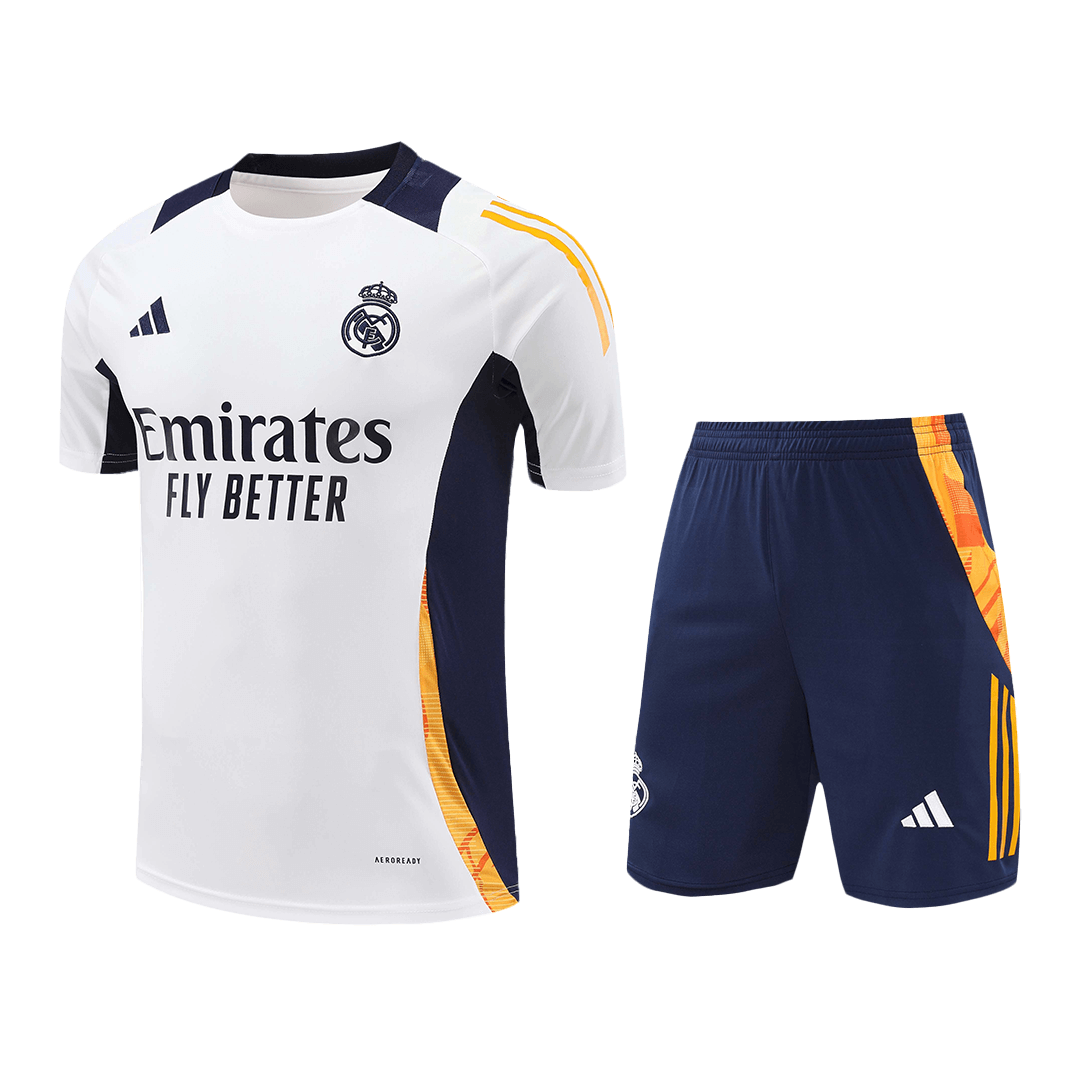 Real Madrid Pre-Match  Soccer Jersey Kit(Jersey+Shorts) 2024/25 footmaillots.fr