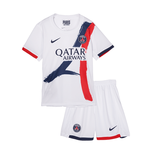 Kid's PSG Away  Soccer Jersey Kit(Jersey+Shorts+Socks) 2024/25 footmaillots.fr
