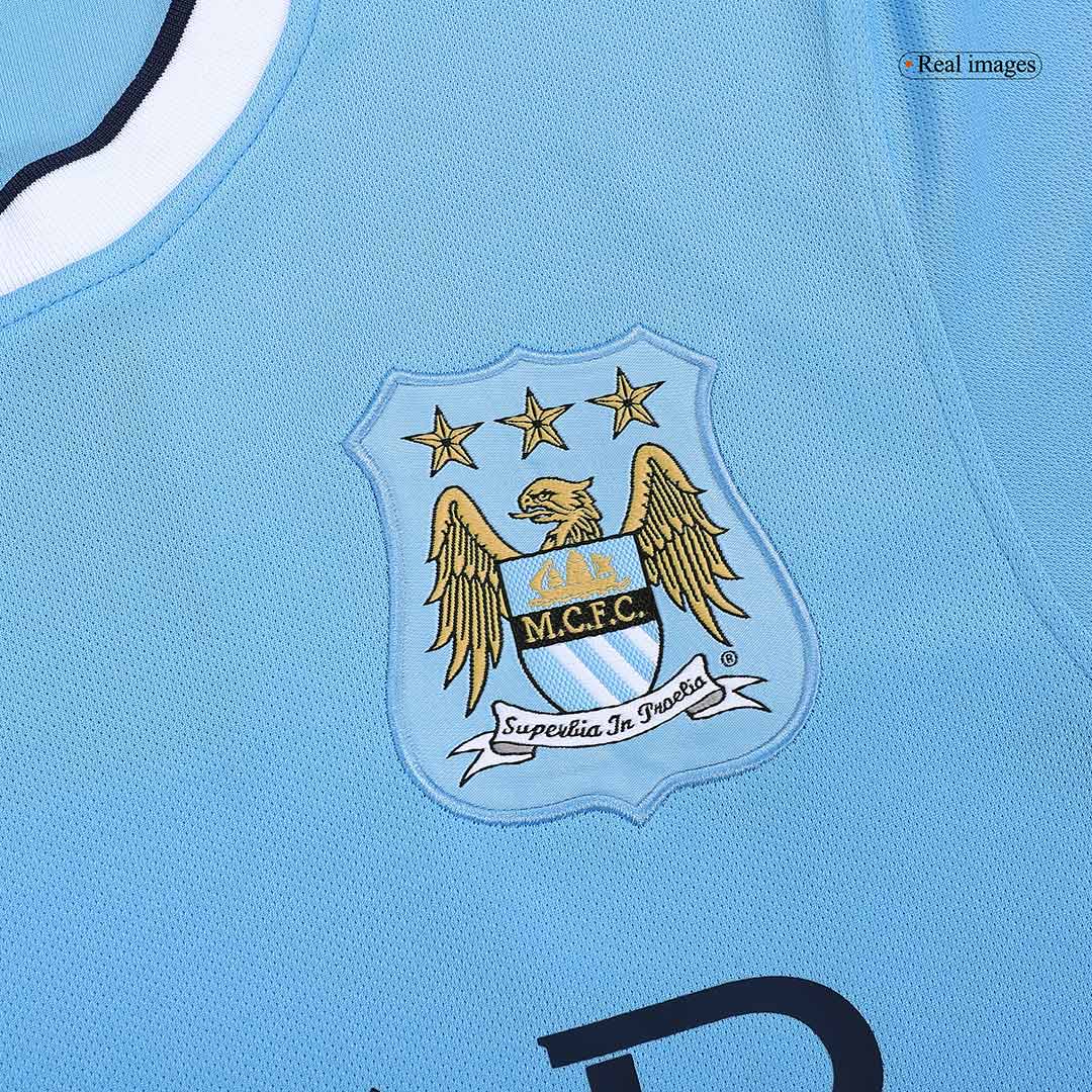 Retro 2013/14 Manchester City Home  Soccer Jersey footmaillots.fr