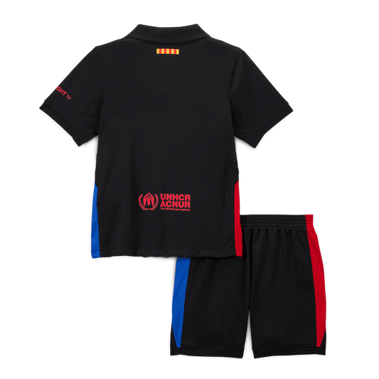 Kid's Barcelona Away  Soccer Jersey Kit(Jersey+Shorts) 2024/25 footmaillots.fr