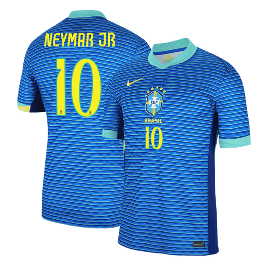 NEYMAR JR #10 Brazil Away  Soccer Jersey 2024 footmaillots.fr