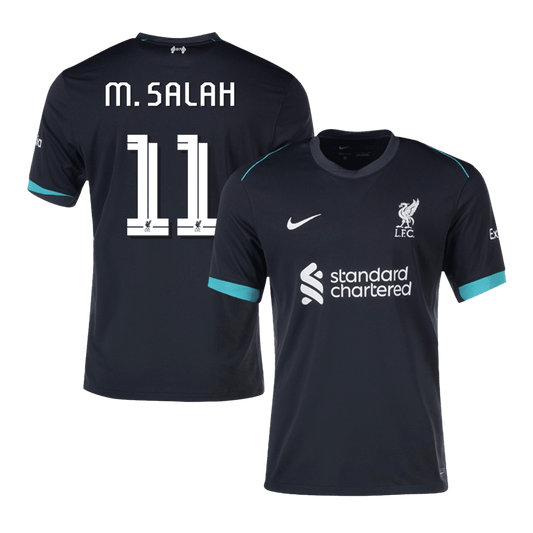 M.SALAH #11 Liverpool Away  Soccer Jersey 2024/25 - UCL footmaillots.fr