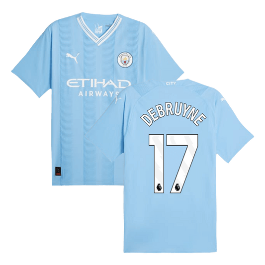 Player Version DE BRUYNE #17 Manchester City Home  Soccer Jersey 2023/24 footmaillots.fr