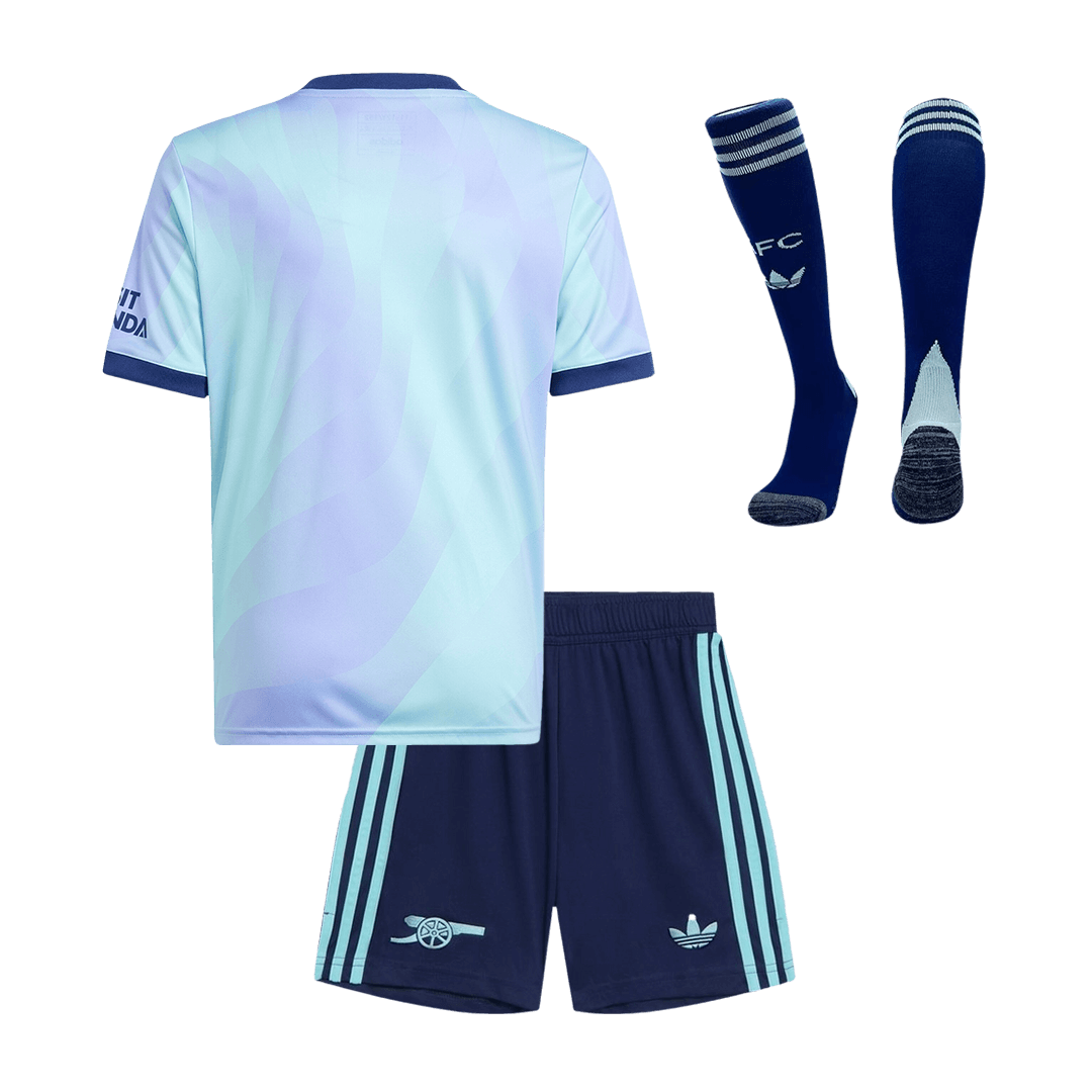 Kid's Arsenal Third Away  Soccer Jersey Kit(Jersey+Shorts+Socks) 2024/25 footmaillots.fr