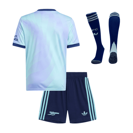 Kid's Arsenal Third Away  Soccer Jersey Kit(Jersey+Shorts+Socks) 2024/25 footmaillots.fr