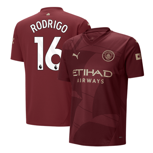 RODRIGO #16 Manchester City Third Away  Soccer Jersey 2024/25 footmaillots.fr