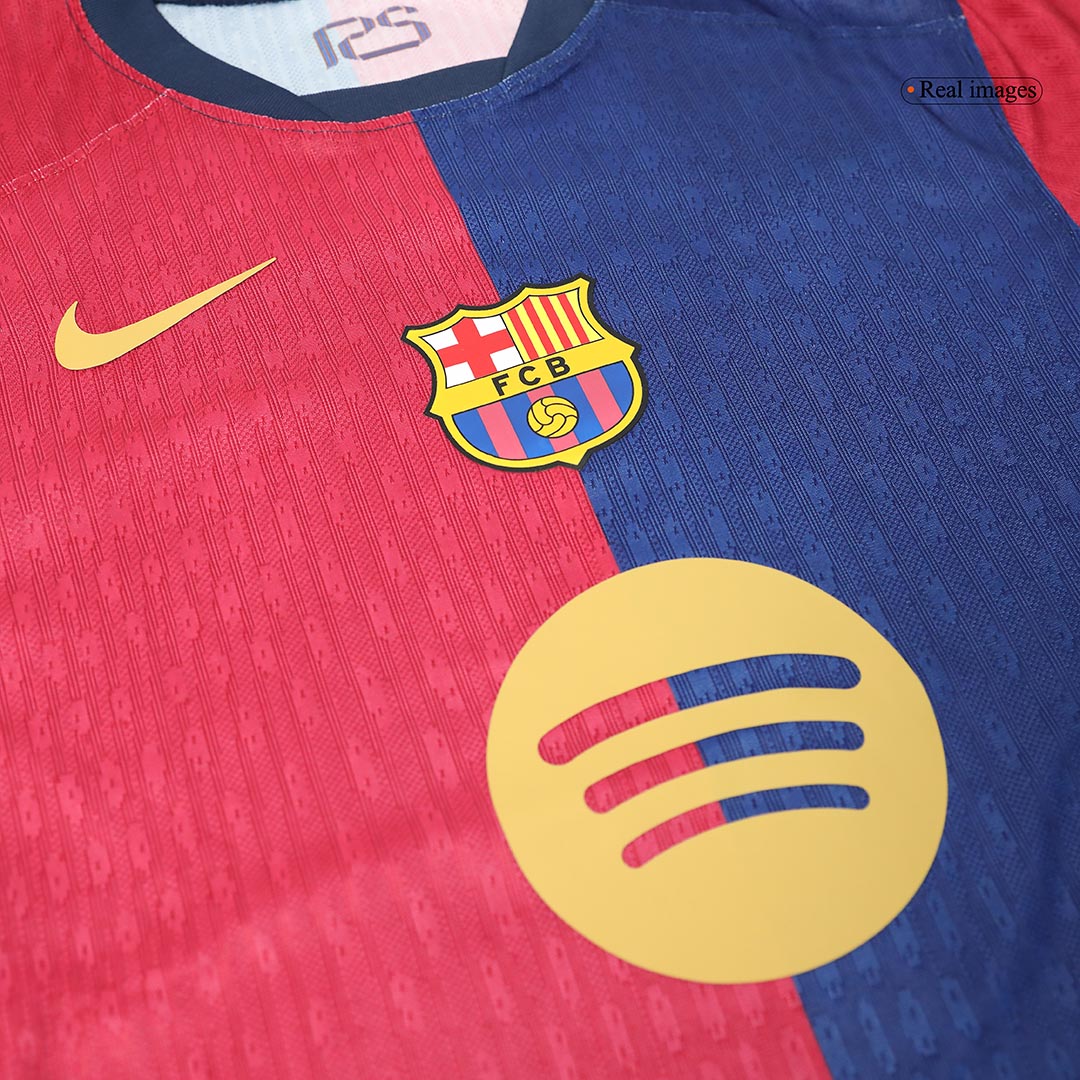 Player Version RAPHINHA #11 Barcelona Home  Soccer Jersey 2024/25 -?Spotify Logo Without Text? footmaillots.fr