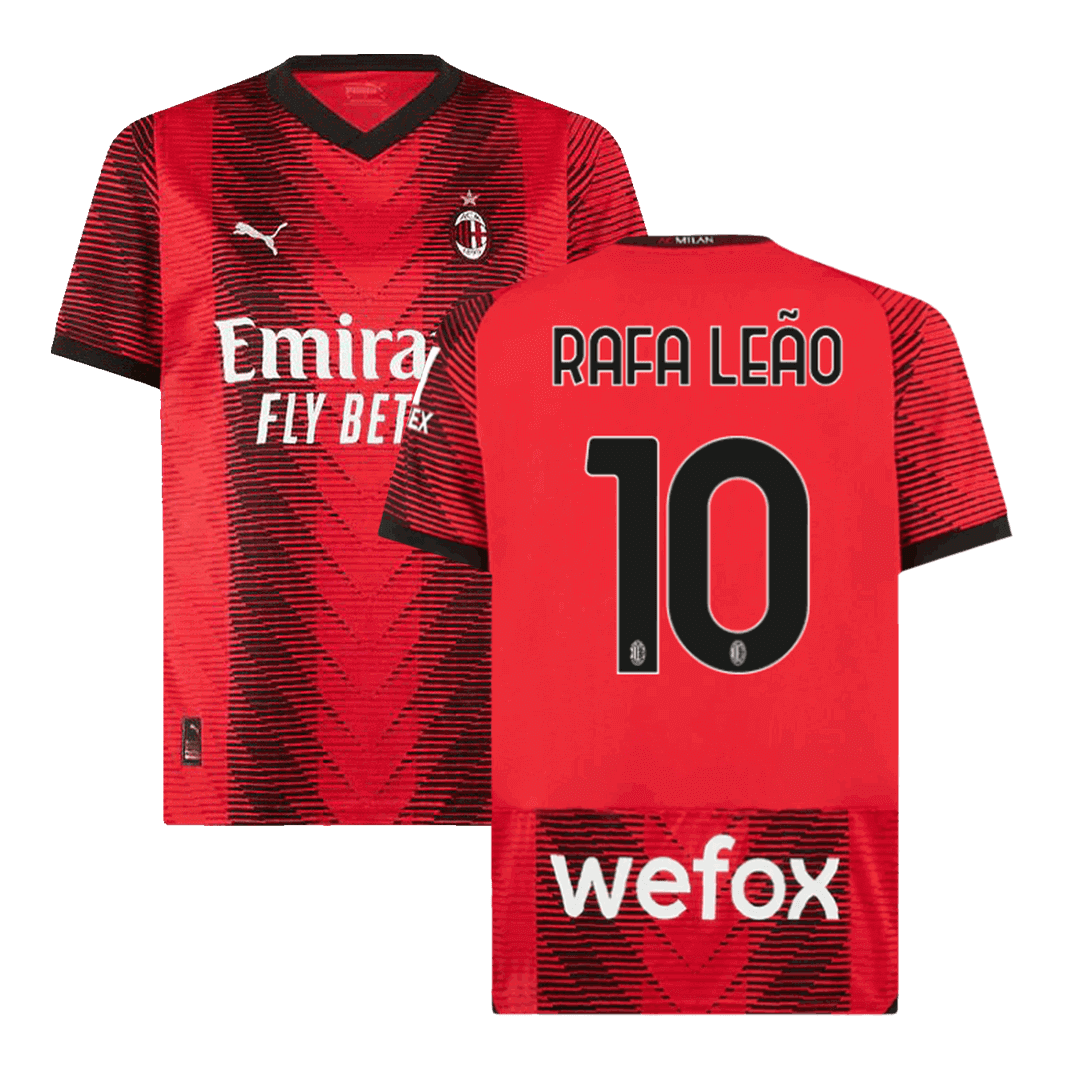 RAFA LE?O #10 AC Milan Home  Soccer Jersey 2023/24 footmaillots.fr