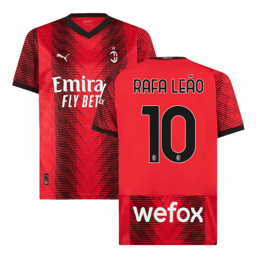 RAFA LE?O #10 AC Milan Home  Soccer Jersey 2023/24 footmaillots.fr