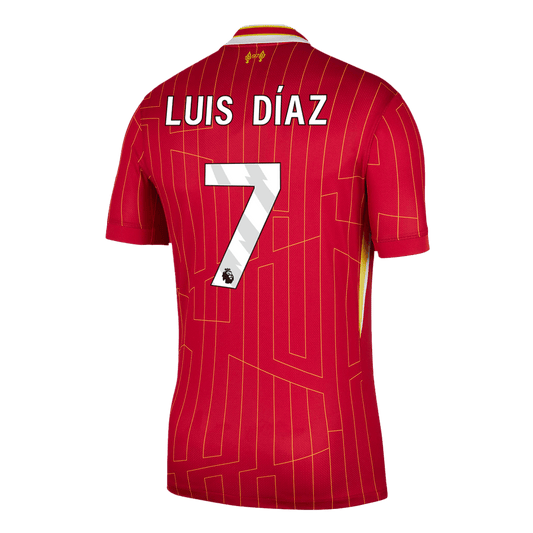 Luis Díaz #7 Liverpool Home  Soccer Jersey 2024/25 footmaillots.fr