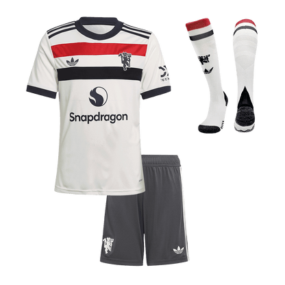 Kid's Manchester United Third Away  Soccer Jersey Kit(Jersey+Shorts+Socks) 2024/25 footmaillots.fr