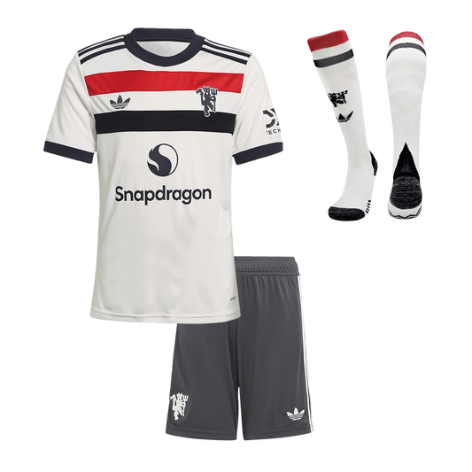 Kid's Manchester United Third Away  Soccer Jersey Kit(Jersey+Shorts+Socks) 2024/25 footmaillots.fr