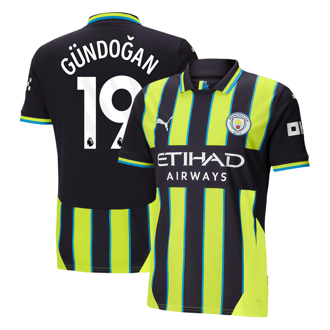 G?NDO?AN #19 Manchester City Away  Soccer Jersey 2024/25 footmaillots.fr