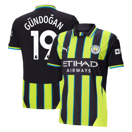 G?NDO?AN #19 Manchester City Away  Soccer Jersey 2024/25 footmaillots.fr
