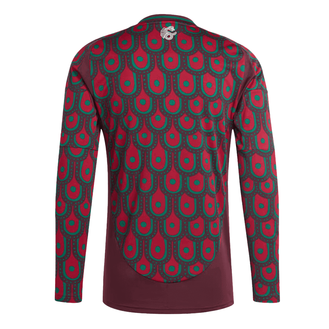 Men's Mexico Home Long Sleeve Soccer Jersey Copa América 2024 footmaillots.fr