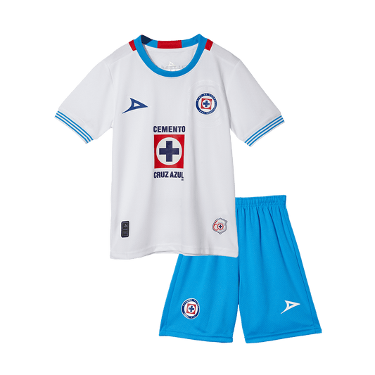 Kid's Cruz Azul Away  Soccer Jersey Kit(Jersey+Shorts) 2024/25 footmaillots.fr