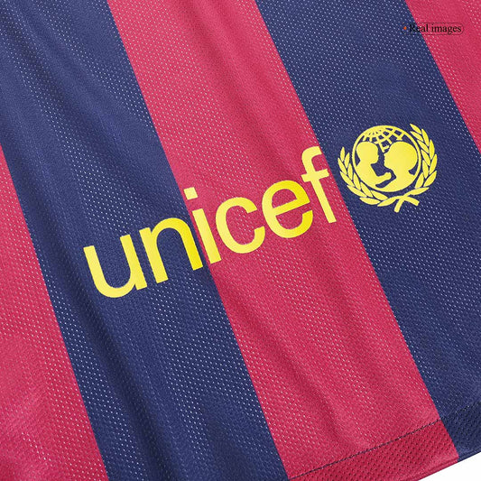 Retro NEYMAR JR #11 2014/15 Barcelona Home Long Sleeve  Soccer Jersey footmaillots.fr