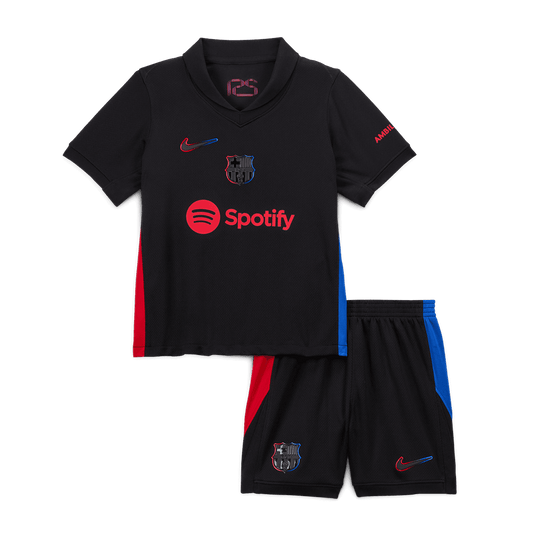 Kid's Barcelona Away  Soccer Jersey Kit(Jersey+Shorts) 2024/25 footmaillots.fr