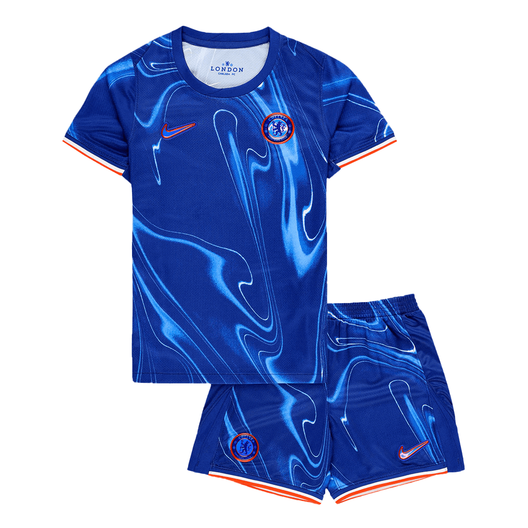 Kid's Chelsea Home  Soccer Jersey Kit(Jersey+Shorts) 2024/25 footmaillots.fr