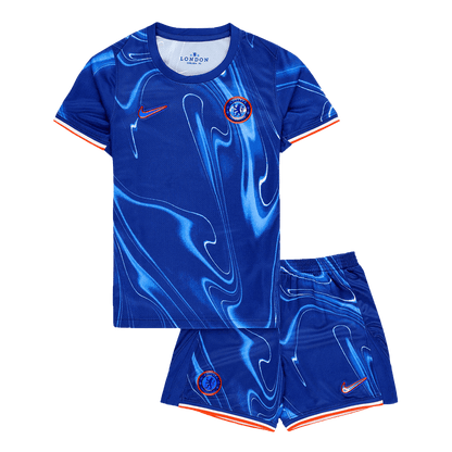 Kid's Chelsea Home  Soccer Jersey Kit(Jersey+Shorts) 2024/25 footmaillots.fr
