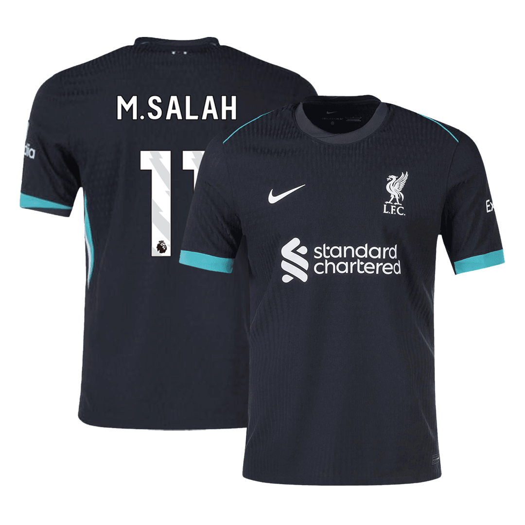 Player Version M.SALAH #11 Liverpool Away  Soccer Jersey 2024/25 footmaillots.fr
