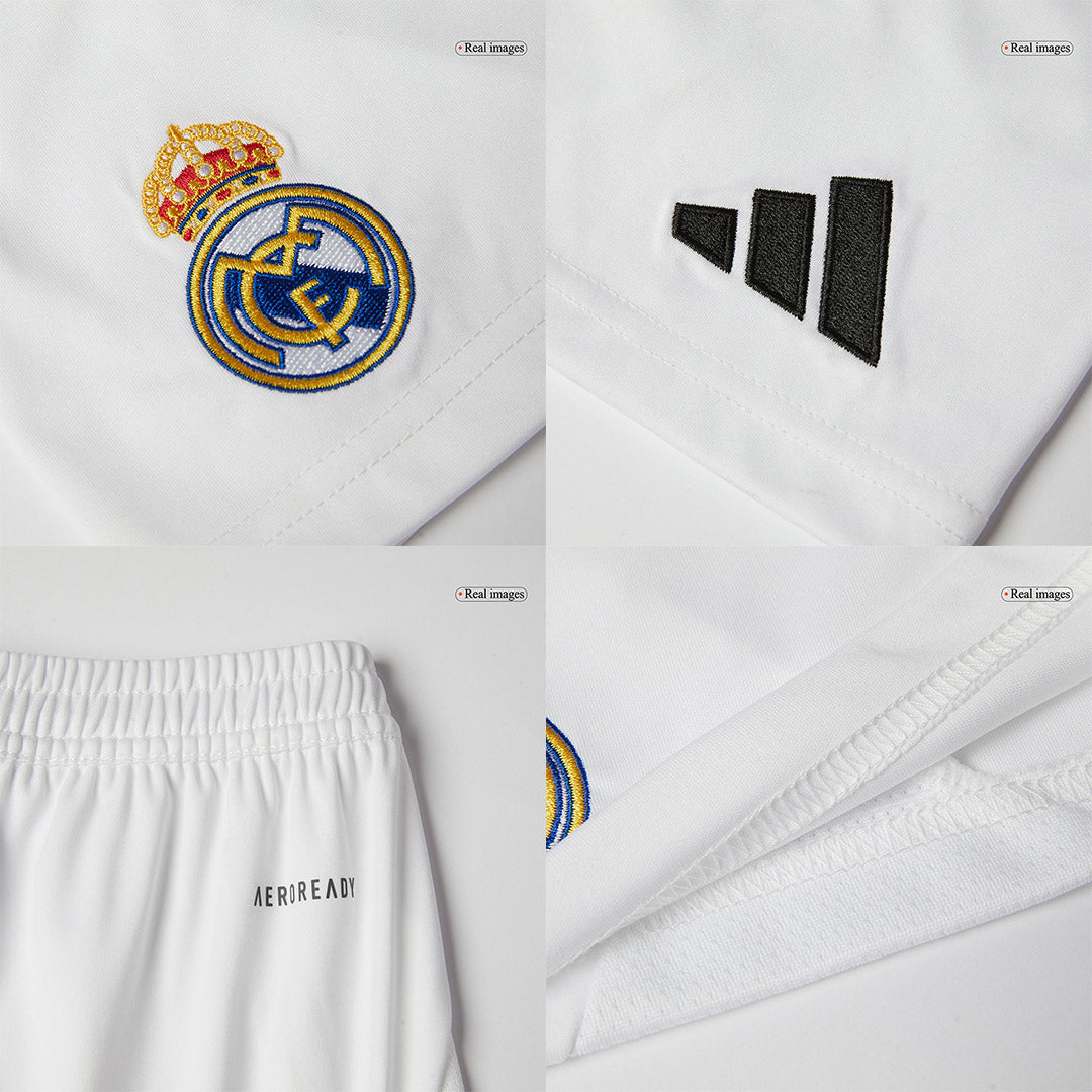 Kid's Real Madrid Home Soccer Jersey Kit(Jersey+Shorts+Socks) 2024/25 footmaillots.fr