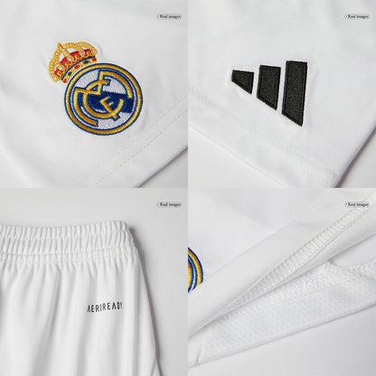 Kid's Real Madrid Home Soccer Jersey Kit(Jersey+Shorts+Socks) 2024/25 footmaillots.fr