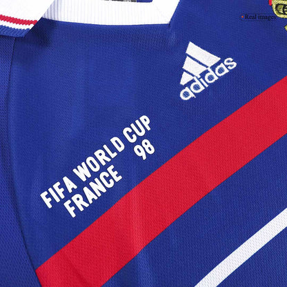 Retro HENRY #12 1998 France Home  Soccer Jersey footmaillots.fr