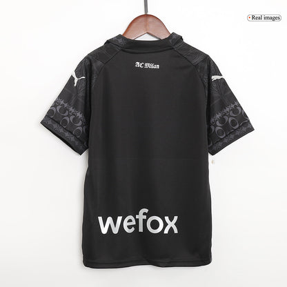 Kid's AC Milan x Pleasures Fourth Away  Soccer Jersey Kit(Jersey+Shorts) 2023/24 footmaillots.fr