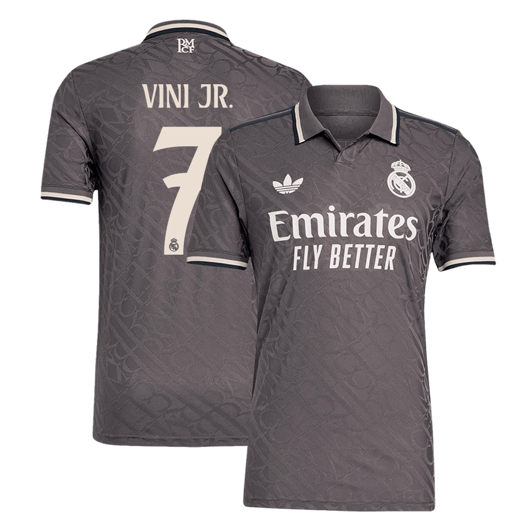 Player Version VINI JR. #7 Real Madrid Third Away  Soccer Jersey 2024/25 footmaillots.fr