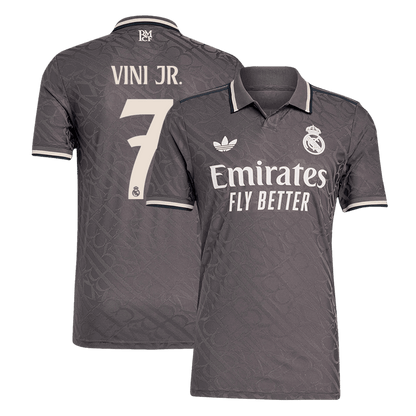 Player Version VINI JR. #7 Real Madrid Third Away  Soccer Jersey 2024/25 footmaillots.fr