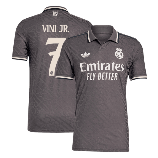Player Version VINI JR. #7 Real Madrid Third Away  Soccer Jersey 2024/25 footmaillots.fr